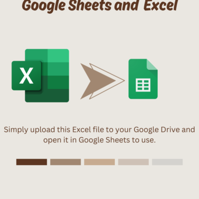 Works with Google Sheets and Excel: upload the Excel file to Google Drive and open it in Google Sheets.