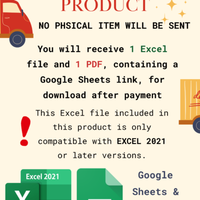 Blue White Geometric Triangle Side Paper Border This is a digital product; no physical item is sent. You receive 1 Excel file and 1 PDF with a Google Sheets link after payment. The Excel file works with Excel 2021 or later.