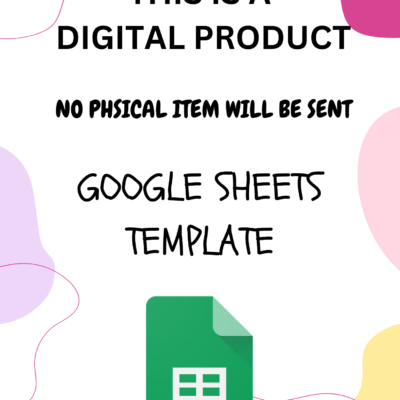 Blue White Geometric Triangle Side Paper Border This is a digital product; no physical item is sent. Google Sheets template.