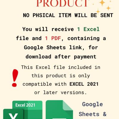 Blue White Geometric Triangle Side Paper Border This is a digital product; no physical item is sent. You receive 1 Excel file and 1 PDF with a Google Sheets link after payment. The Excel file works only with Excel 2021 or later.