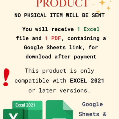 Blue White Geometric Triangle Side Paper Border This is a digital product; no physical item is sent. You receive 1 Excel file and 1 PDF with a Google Sheets link after payment. Works with Excel 2021 or later and Google Sheets.